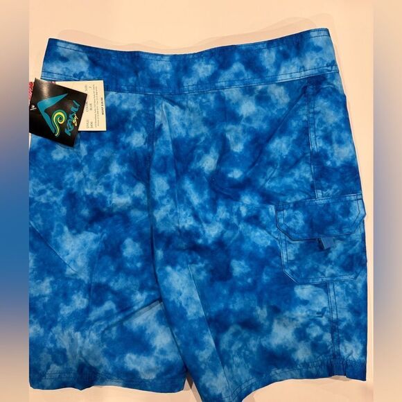 Kanu Surf Women's Marina UPF 50+ Active Swim Board Shorts Sydney Blue, 2 NWT - Picture 2 of 7